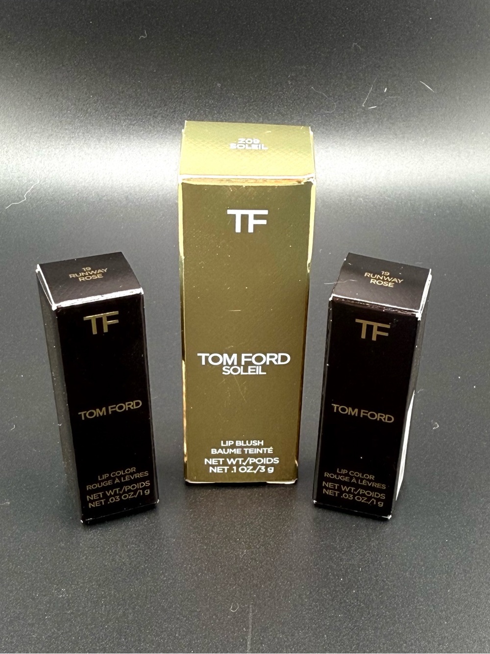 Tom Ford Soleil Lip Blush Balm Runway Rose Lipstick NEW Full and Mini Size pH